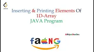 Java Program to Insert & Print Array Elements
