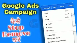 How to Stop Google Ads Campaign |  Remove Google Ads Campaign | Pause Google Ad Campaign