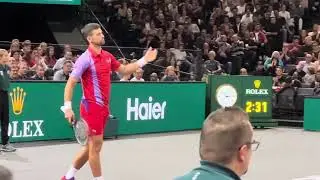 Hard for Novak Djokovic heckled by the French public after a double fault -2023 Rolex Paris Masters