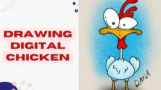 Drawing Digital |Chicken & Shading with my Custom Brushes| 