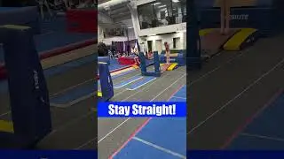 YURCHENKO HURDLE DRILL TO STAY STRAIGHT! & keep your arms by your ears!🤸‍♂️ #gymnast