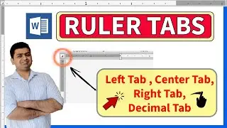 MS WORD RULER TABS SETTING FOR PAGE SETUP || RULER TAB POINTS IN MS WORD