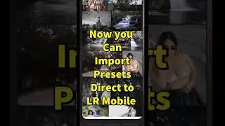 Import presets DIRECT to Lightroom Mobile - No DNG!