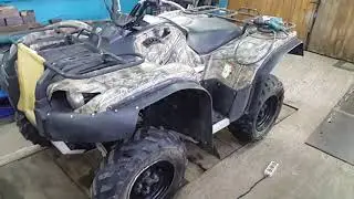 YAMAHA GRIZZLY -700 2013 г.в. с пробегом 14422 км. Очень редкая поломка! Демонтаж заднего редуктора