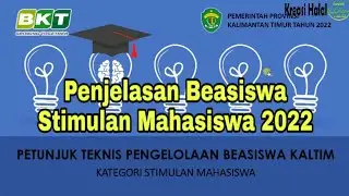 Petunjuk Teknis Beasiswa Kaltim Tuntas Kategori Stimulan Mahasiswa 2022