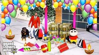 Franklin And Shinchan Celebrate DIWALI and Shopping  New Clothes or Lights IN GTA V