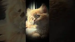 Super cute red kitten. This is the work of AI Midjourney.