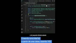 Creando una interfaz a partir de una clase usando Visual Studio Code #Java