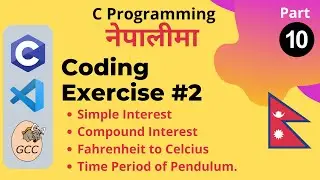 Coding Exercise 2 (Arithmetic Operators and Math Library) | C Programming Tutorials in Nepali #10