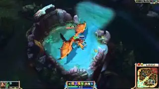 [LOL] Nidalee LVL 1 Solo Dragon