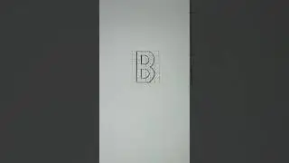 Double stroke vertical capital letters B 