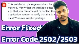 This Installation package could not be opened in Windows 11 / 10 /8/7 - How To Fix Installer Error ✅