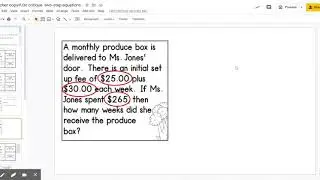 critique two-step equations - Google Slides