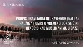 Propis obavljanja neobaveznog hadždža i umre u vremenu dok se čini genocid nad muslimanima u Gazzi