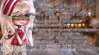 After Christmas || MARRY CHRISTMAS EVERYONE💞|| followe my tt {Ewkatxraa} ||gacha Life trend