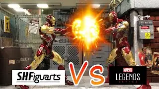 COMPARISON: Sh Figuarts VS Marvel Legends Iron Man Mark 85 Action Figures from the Avengers Endgame