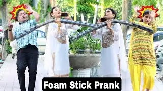 Foam Stick Prank - Funny Reactions