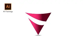 How to Make Triangle Logo in illustrator / Adobe Illustrator Tutorial By AH Trainings