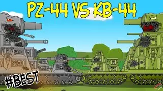 Soviet fortress kv-44 Vs German monster Pz-44 - Cartoons about tanks