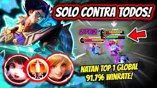ONLY A TRUE PRO CAN CARRY THIS! NATAN TOP 1 GLOBAL 91.7% WINRATE! | MOBILE LEGENDS