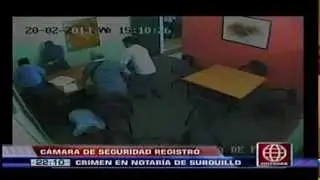 Video de las cámaras de seguridad: asalto a la Notaria Paino