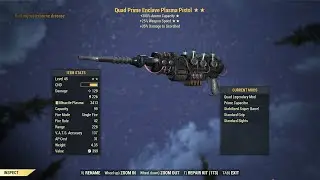Fallout 76: Quad Enclave Sniper Pistol.