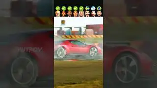 Haaland VS Speed VS Auba VS Ronaldo VS Lehmann VS Zlatan VS Messi VS Neymar 😲🏎️ Super Car Challenge