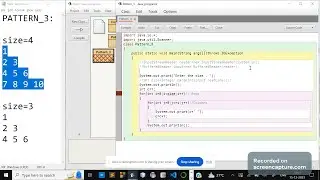 Java numbering pattern(Half pyramid pattern) , Pattern-3