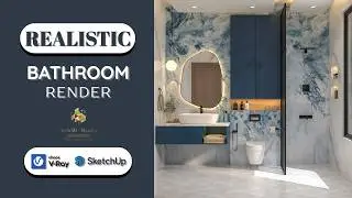 Realistic Bathroom Render in SketchUp + V-Ray | Full Tutorial (Beginner to Pro) 