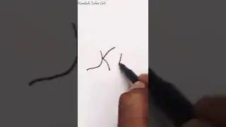 how to draw a girl easily ॥ 'K' letter drawing ॥ #art #drawing #shorts