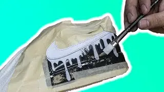 Custom Nike AF 1 - Tiffany Stencil Drip 🖌️🎨👟