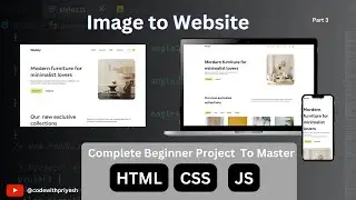 Image to Responsive E-com Website Using HTML CSS JS | Complete Css Tutorial from scratch | Part-3