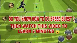 PES 2021| HOW TO DO SPEED  BURST TUTORIAL  | LEARN IN  2 MINUTES |  | #eFootballpes| Tips & Tricks