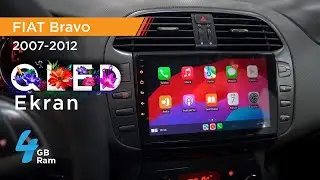 Fiat Bravo 2007-2012 4 GB RAM QLED Ekran Kablosuz Carplay  Android Multimedya Navigasyon