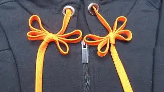 Ave Craft: How to Tie Hoodie Strings Single Bow. Instructions for tying hoodie knots.