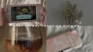🌷day in the life of nintendo switch lite (playing back the animal crossing) 🤍