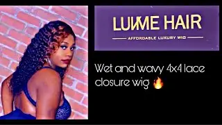 Luvme Hair Wet and wavy 4x4 Closure wig