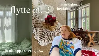 flytte pt.2 - få inn alt av møbler og bruktbutikk handel ♡