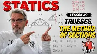 Statics: Lesson 49 - Trusses, The Method of Sections