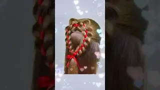 Heart shaped hair ♡ Valentines Day Hairstyles #shorts #hairstyles #hairstyleshorts #hearthairstyles