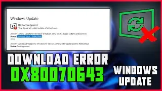 HOW TO FIX - Error 0x80070643 Windows 10 update has occurred - TUTORIAL 2024 