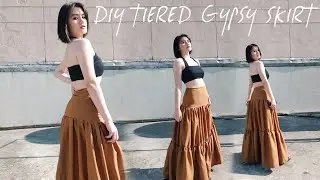 Long Skirt Ep. 6: DIY Tiered Skirt/ Boho Skirt | Sonella Go
