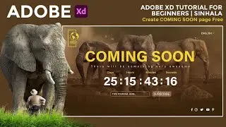 Adobe XD sinhala UI Design Coming Soon Web Design Page Tutorial For Beginners | Rajitha Shehan