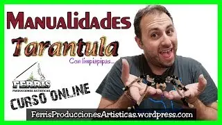 ✔ COMO HACER UNA TARANTULA con LIMPIAPIPAS 🕷 - ARAÑA 🕷