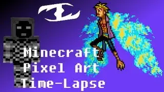 Marco from One Piece - Minecraft Pixel Art Time-Lapse