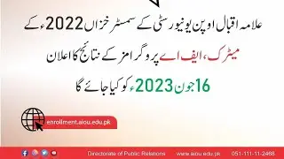 SEMESTER AUTUMN 2022 MATRIC FA RESULT CONFIRM DATE 16 JUNE 2023