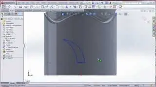 SolidWorks : Sweep cut on tank