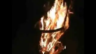 What happens when you put a Christmas Wreath in a bonfire
