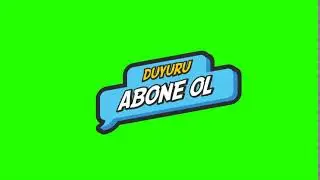 Duyuru Abone Ol Efekti Green Screen