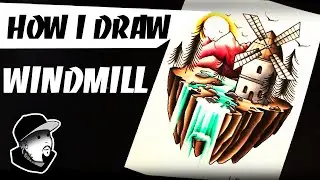 HOW I DRAW WINDMILL | Traditional TATTOO Design